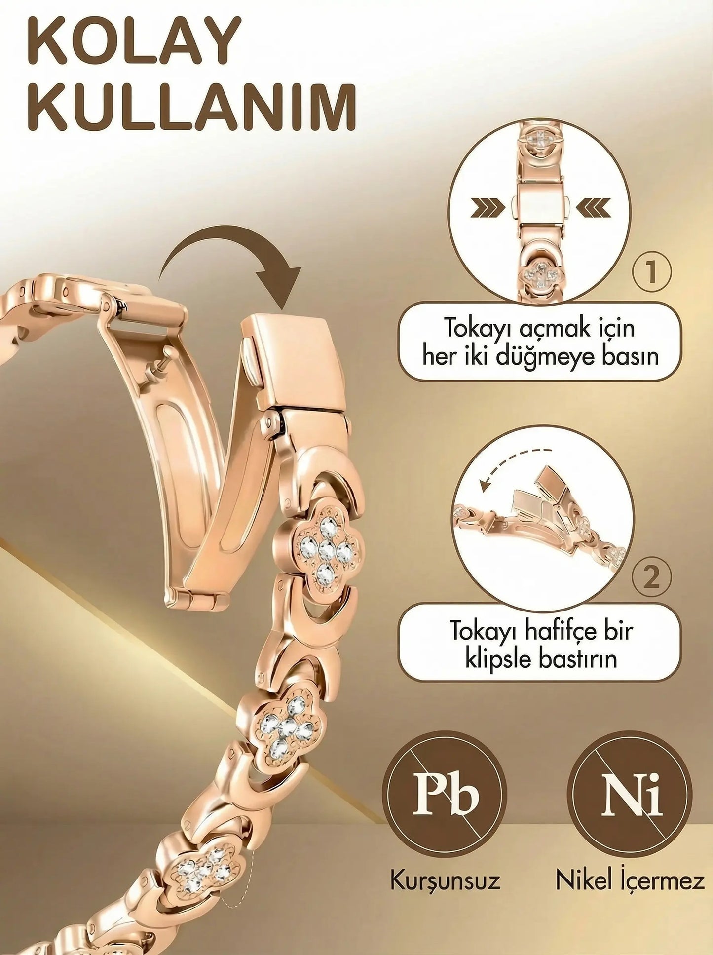 Saha Saf Bakır Bileklik