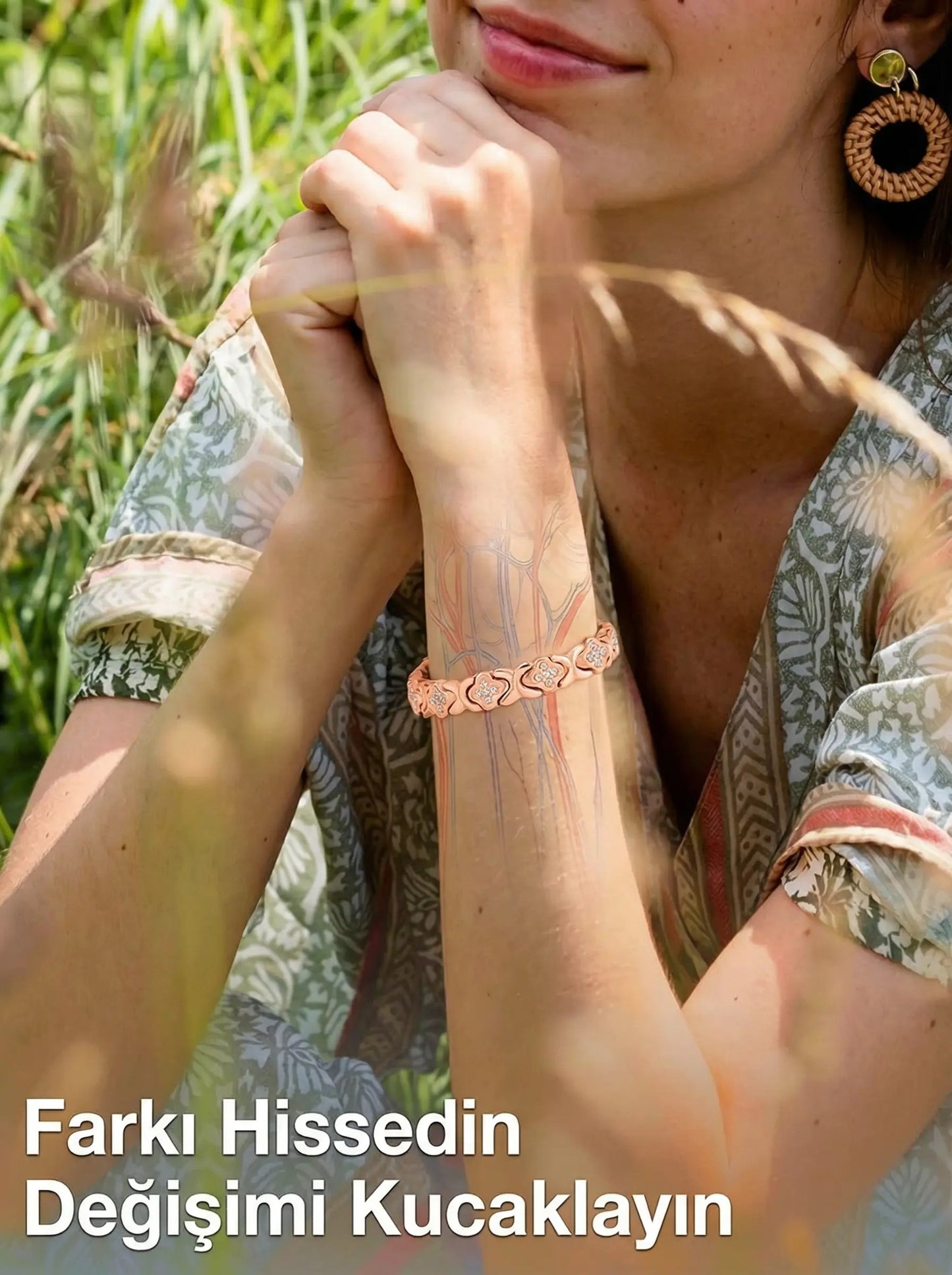 Saha Saf Bakır Bileklik